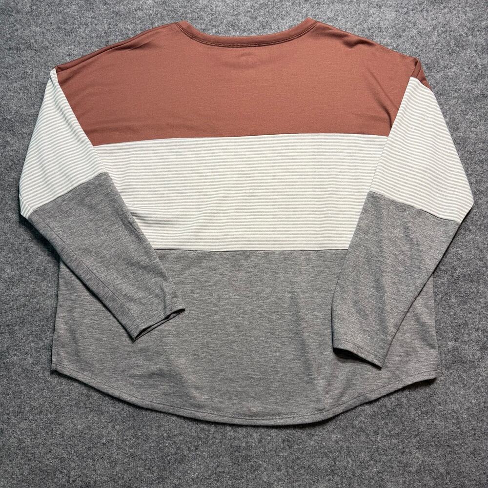 24/7 by Maurices XXL Colorblock Striped Long Sleeve Top - Picture 6 of 7